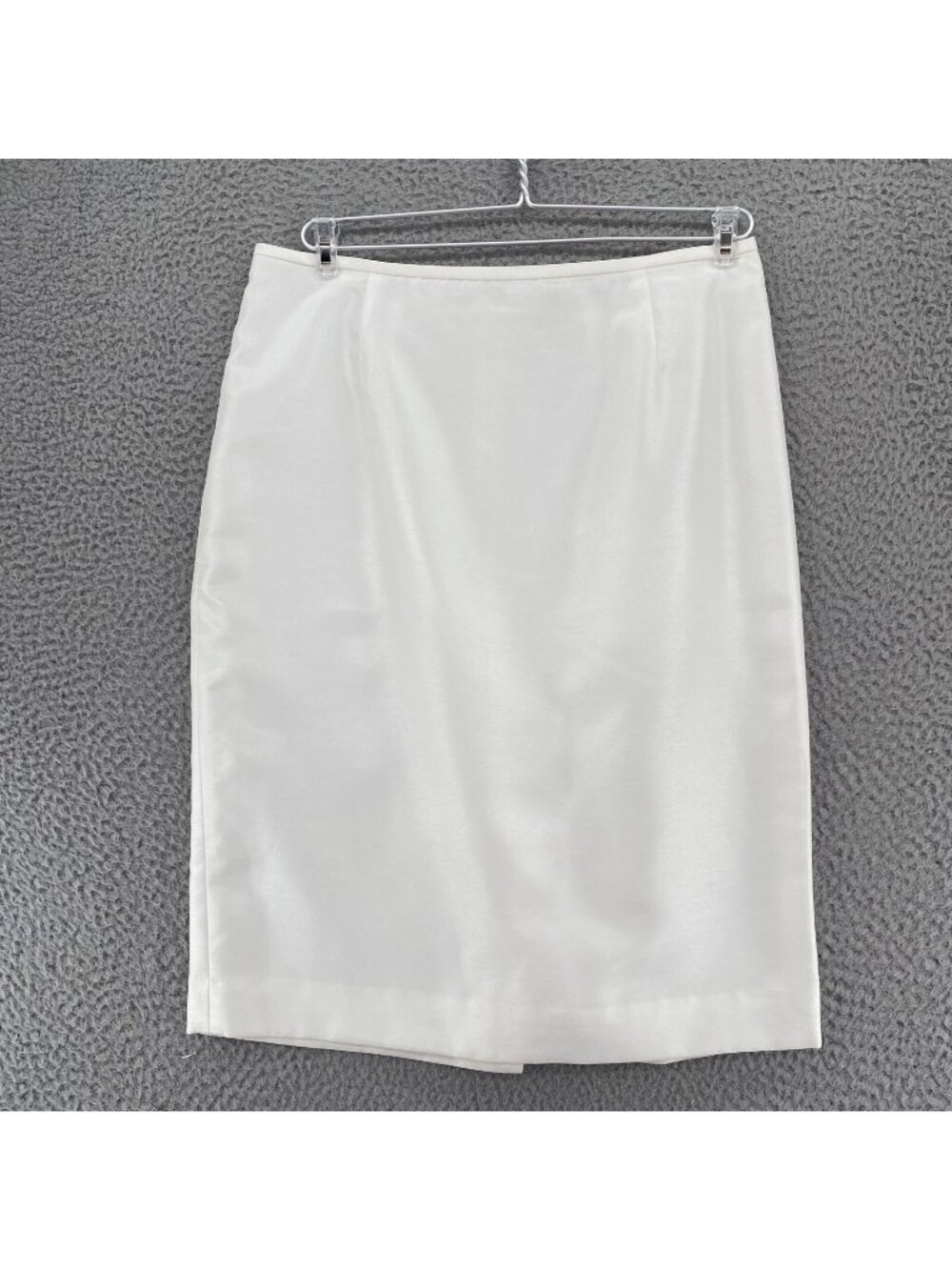 Le Suit Skirt Womens 6 Petite Ivory Satin Straight & Pencil Knee Length Career